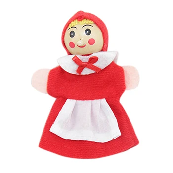 Mažai Raudona Jojimo Hood ir Vilkas Pasakų Piršto Lėlių Pliušiniai Žaislai Vaiką Kūdikio Naudai Lėlės Pasakyti Storys Rekvizitai Berniukų, Mergaičių Lėlių Piršto