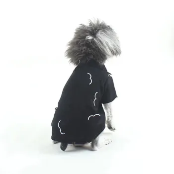 Mažylis Marškinėliai Medvilnės CC spausdinimo Black marškinėliai pavasarį rudenį Mažų šunų drabužius