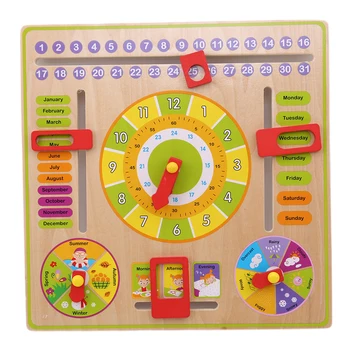 Mediniai Animacinių Filmų Kalendorius Laikrodis Numeriai Matematikos Žaislai, Kūdikių Ikimokyklinio Ankstyvos Vaikystės Žaislas Mokymasis Ir Švietimas Dėlionės, Žaislai Vaikams