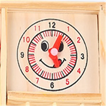 Mediniai Daugiafunkcį Skaitmeninį Mokymosi Langelį Laikrodis Blokai Žaislas Vaikams 1-3 Metų Amžiaus Kūdikių Ankstyvojo Ugdymo Įspūdį Žaislas