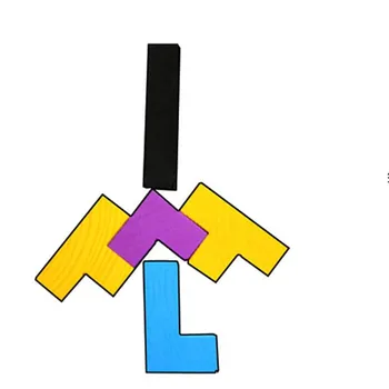 Mediniai Tetris Žaidimas Švietimo Dėlionės, Žaislų, Medienos Tangram Smegenų-Kibinimas Įspūdį Ikimokyklinio Amžiaus Vaikai, Vaikų Žaislas