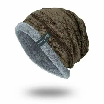 Megzti vilnoniai skrybėlę Koralų Vilnos Žiemos skrybėlę Vyrų Kepurę Šiltas Kvėpuojantis Vilnos Megzta kepurė Berniukams Raidę Dukart Sluoksnių Bžūp
