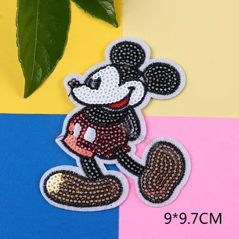 Mickey Minnie Mouse Blizgančiais Lopais Dumbo Love Lankas Išsiuvinėti Geležies Siūti Dėmės 