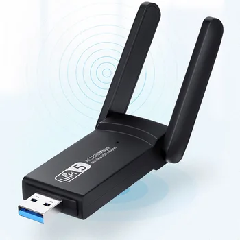 Mini 1200Mbps USB 3.0 Belaidis dviejų dažnių 2.4 G&5G WiFi, Ethernet Adapteris Raktu 802.11 ac Su Antena Nešiojamojo kompiuterio Darbalaukį