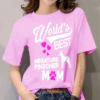 Miniature pinscher šuo mama marškinėliai t shirt