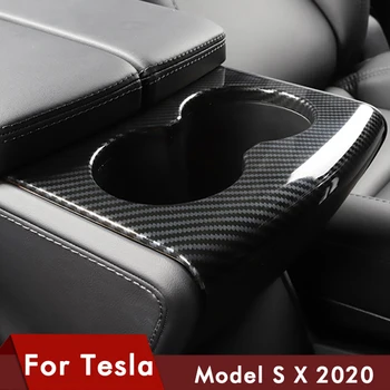 Modelis S X Vidinį Automobilių Vandens Puodelio Laikiklį, Apdailos Dangtelio Apdaila, Automobilių Optikos Reikmenys Tesla Model S Modelis X Modelių 2020 M.