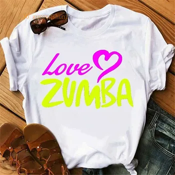 Moterų drabužiai Zumba Dance Hip-Hop T Shirts Grafinis Spausdinti Tees Viršūnes Vasaros Mados trumpomis rankovėmis T-shirt Mergina grunge estetines