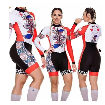 Moterų ilgas Rankovėmis Lycra elastinga Triatlonas kostiumas aofly drabužiai Dviračių Skinsuit setsMaillot Ropa Ciclismo dviratį jumpsuit rinkiniai