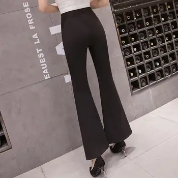 Moterų kelnės vasaros 2021 naujas plonas plonas padalinta mados plonas slim kelnės aukštu juosmeniu laisvalaikio kostiumas kelnės