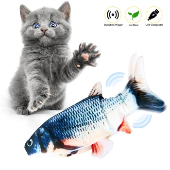 Naminių gyvūnėlių, Kačių Žaislas USB Įkrovimo Elektra Pinti Šuolis Žuvų Kramtomoji Žaisti Kramtymas Prekių Modeliavimas Karpis