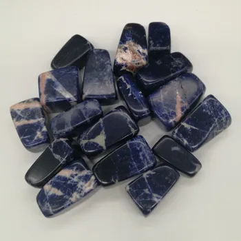 Natūralaus akmens mėlyna sodalite kvarco kristalo nereguliarus didelis urmu krito akmens reiki healing namų puošybai parduoti 5vnt