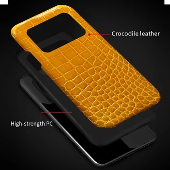 Natūralios Krokodilo Odos Telefoną Atveju Xiaomi Mi 11 Ultra 10 10T Lite 9T Poco X3 Pro F3 Padengti Redmi Pastaba 9 10 Pro 10S 8 7