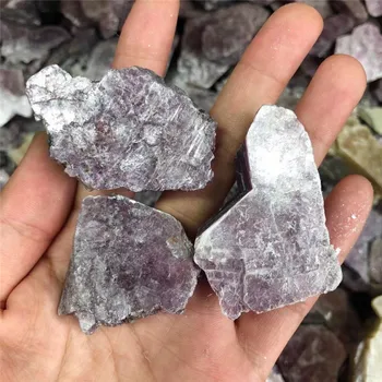 Natūralus kristalas brangakmenio violetinė lepidolite neapdoroti akmenys gydymo reiki