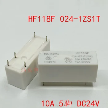 Naujas 10VNT/DAUG HF118F 024-1ZS1 012-1ZS1 HF118F-024-1ZS1 HF118F-012-1ZS1 HF118F-005-1ZS1 10A 5PIN
