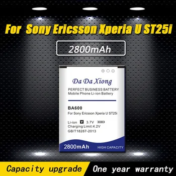 Naujas Aukštos kokybės 2800mAh BA600 Li-ion Telefono Akumuliatoriaus naudojimo Sony Ericsson Xperia ST25i ST25C Telefonas +Nemokamas pristatymas