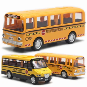 Naujas produktas, 1:50 lydinio traukti atgal, mokykla, autobusų,klasikinis mokyklos autobusas žaislas,modeliavimo garso ir šviesos,nemokamas pristatymas