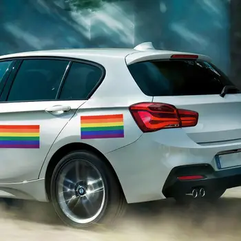 Naujas Rainbow Automobilių Lipdukai, Vėliavos Lipdukai LGBT Auto Lipdukas Gėjų Vėliavos Automobilių Lipdukas 6.5*11,5 CM Banner Automobilių Apdailos