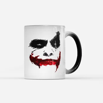 Naujausias Filmas Joker Temą Karščiui Jautrus Keraminės Kavos Puodelį, Biuro Išdaiga Praktinių Pokštas Karšto Skysčio Spalva Keičiasi Pieno, Arbatos Puodelis
