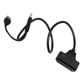 Naujausias USB 2.0 Male Į SATA 7+15P 22 Pin Kabelis Adapteris iš 2.5