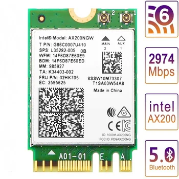Nauji Intel AX200 Belaidžio AC 2974Mbps Dual 2.4 G / 5G WiFi 6 Modulis M. 2 5.0 