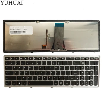 Naujo nešiojamojo kompiuterio klaviatūra Lenovo IdeaPad G500S G505S G510S S500 Z510 Flex 15 Z505 Klaviatūra, US Išdėstymas su Apšvietimu