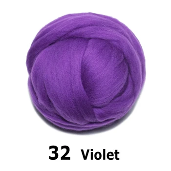 Nemokamas pristatymas rankų darbo Vilnos Veltinio, vėlimo 50g Violetinė Puikus veltinius 32#