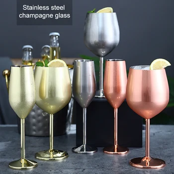 Nerūdijančio Plieno Šampano Taurė Vyno Stiklo Kokteilių Stiklinių Metalo Vyno Stiklo Baras, Restoranas Goblet DC156