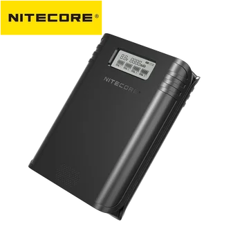 NITECORE F4 Baterija chager Keturis Tarpsnius Lankstus Galios Banko USB įkrovimo LCD ekranas Įkroviklį su 4pcs 18650 3500mAh baterijos
