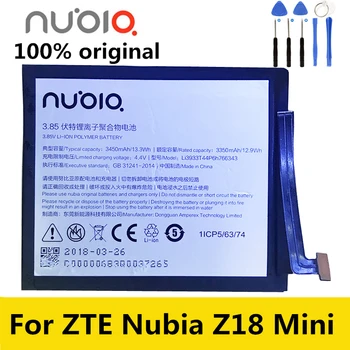 Nubija Originalus 3450mAh Li3933t44p6h766343 Baterija ZTE Nubija Z18 Mini Mobilųjį Telefoną, Baterijos