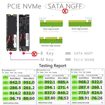 NVME SSD Talpyklos, M. 2 NVME į USB C Adapteris su juodos, USB 3.1 Gen 2 (10 Gbps) Samsung 960/970 EVO/PRO M2 PCIE SSD