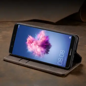 Odos Atveju Huawei P Smart Prabanga Magnetinio Apversti Matinis Piniginės Daugiafunkcinis Bamperis Telefono Dangtelis Huawei Dėl Psmart Coque