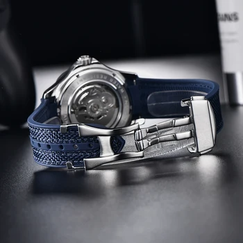 PAGANI DIZAINO 007 Mėlyna Automatinis laikrodis Vyrams, Keraminiai Rėmelio Viršuje Prekės Prabanga Mechaninė Vyrų Laikrodžiai Safyro Stiklas Nerūdijančio Plieno
