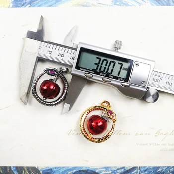 Pakabukas Sukasi Raudonas Obuolys Su Gyvatės Aukso 2021 Nauja Fine Jewelry Europoje Stiliaus 925 Sterlingas Sidabro Moterų Bijoux Dovana