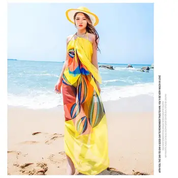 Pareo Šalikas Moterų Paplūdimio Sarongs Paplūdimio Padengti Iki Vasaros Geometrinių Dizaino Ponios Rankšluostį Vasaros Šalikai Paplūdimio Plus Size Ch A4F9