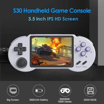 Pocketgo S30 Rankinius Vaizdo Žaidimas Retro Žaidimų Konsolės Įkrovimo 3.5 colių IPS Ekranas, 32GB 64GB 128 GB Vidinė 3000/6000/10000