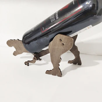 Porte bouteille vin Kūrybos Butelis Turėtojas Savarankiškai surenkami Mediniai Dinozaurų Modelis vyninės Stovėti Menas, Vyno Lentyna, 1 Standartinis Vyno