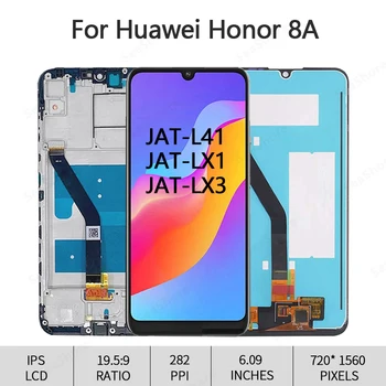 Pradinio Ekrano ir Huawei Honor 8A LCD Ekranas Garbę Y6 2019 Ekranas Su Rėmo Jutiklinis Ekranas Garbę 8A Pro Pakeitimo Asamblėja
