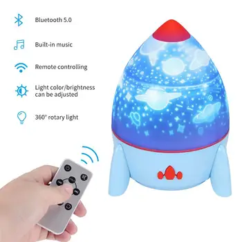 Raketų Galaxy Projektorius LED Nakties Šviesos USB Bluetooth 5.0 Muzikos Su Nuotolinio Valdymo Šviesos Vaikams, Vaikų Dovanų Puošimas Lempos