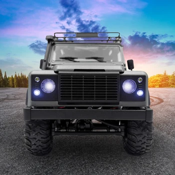 RC Vikšriniai Automobilis 1:12 2.4 GHz 4WD visureigis Sunkvežimis Su Šviesos Karinės Transporto priemonės Land Rover D90 MN99S Nuotolinio Valdymo Žaislas Sunkvežimis