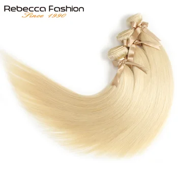 Rebecca 613 Blond Ryšulius Su Priekinės Remy Plaukai Tiesūs Plaukai Ryšulių Šviesūs Brazilijos Plaukų Pynimas Skaičius 2/3 Ryšulius Su Priekinės