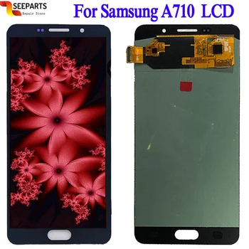 Samsung Galaxy A7 2016 LCD A710 A710F A710M A710Y A7100 LCD Ekranas Jutiklinis Ekranas skaitmeninis keitiklis Surinkimo Samsung LCD A710