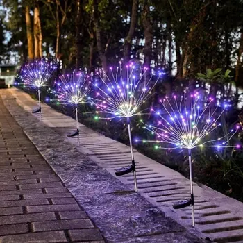 Saulės energija Varomas Lauko Žolės Pasaulyje Kiaulpienių Lempa LED Sodo Vejos Kraštovaizdžio Atostogų Šviesos Lempos