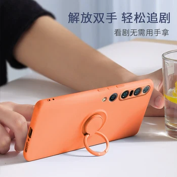 Skysto Silikono Žiedas Turėtojas Telefoną Atveju Xiaomi POCO X3 NFC Mi 11 Mi 10 T Lite Redmi 9 Pastaba Pro K30 Pro Minkštas Dirželis Galinį Dangtelį