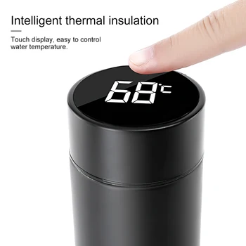 Smart Termosas Puodelio LED Skaitmeninis Temperatūros Ekranas Vakuuminių Kolbų 304 Nerūdijančio Plieno Šilumos Puodukų Termosas 500ml