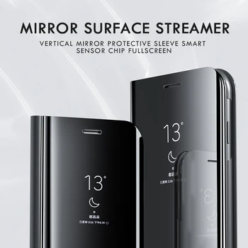Smart Veidrodis, Telefono Dėklas, Skirtas Samsung Galaxy A7 2018 A6 A8 Plus A3 A5 A9 Star J3 Skyrius J4 J6 J8 J2 J5 J7 Premjero Pro 2017 Apversti Atvejais Dangtis