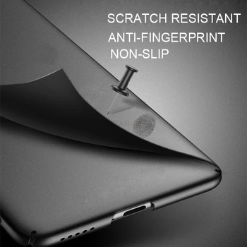 Smiltainio Nekilnojamojo Matinis Sunku Platic Telefoną Atveju Xiaomi redmi 9 pastaba / note9 pro max 9S Anti-pirštų atspaudų-Ultra plonas Galinį Dangtelį