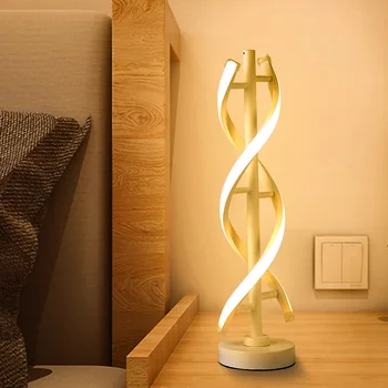 Spiralinės Bangos LED Lentelė Kūrybos Lempos, Modernus Darbalaukio Naktiniai Dekoratyvinės Lempos Naktiniai šviestuvai, Patalpų Apšvietimas Skaityti Knyga-šviesos 2021