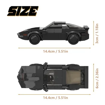 SS-52083 Mechaninė Klasikinių Automobilių TV Knight Rider KITT Statyba blokai, plytos Kūrėjai Klasikinių Lenktynių Transporto priemonės, Žaislai Berniukams, Gif