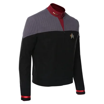 Star Cosplay Žygį Jean-Luc Picard Kostiumas Kailis Kartų Liemenė+Marškinėliai