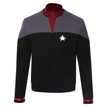 Star Cosplay Žygį Jean-Luc Picard Kostiumas Kailis Kartų Liemenė+Marškinėliai